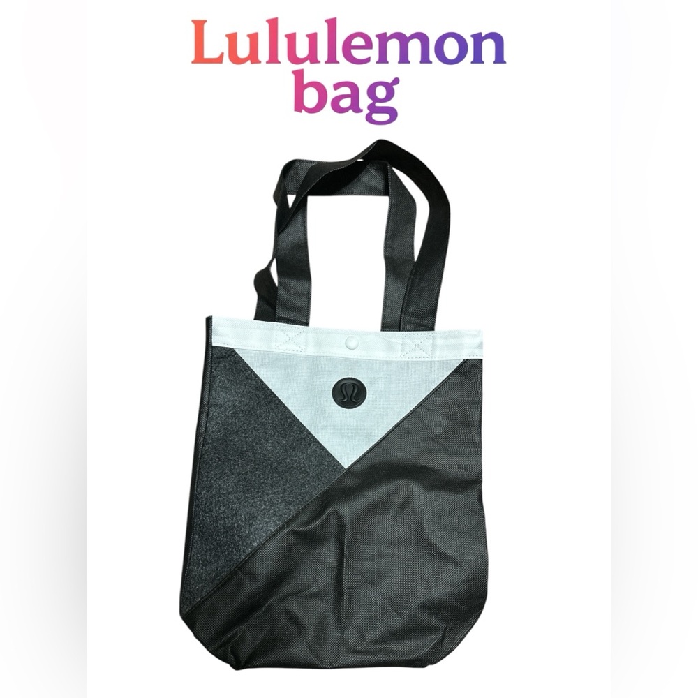Lululemon shopping tote re-usable bag 12X13 1/2”